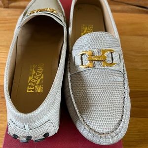 Ferragamo lizard driving moccasin